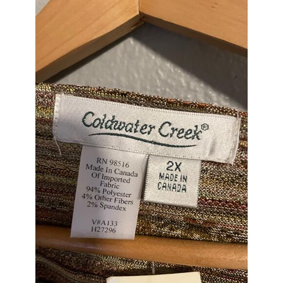 Coldwater Creek Light Sweater Womens 2X Multicolor Space Dye A Line Tunic NEW - Picture 4 of 8